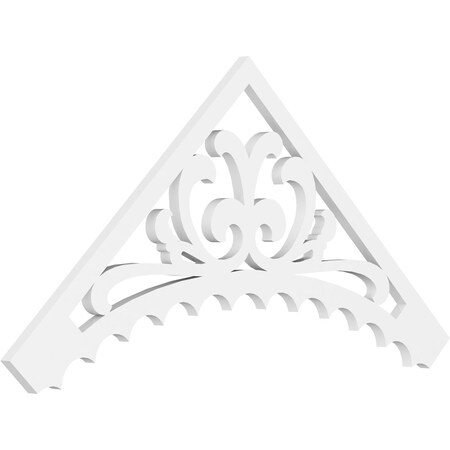 Ekena Millwork Pitch Genova Architectural Grade PVC Gable Pediment, 48"W x 22"H x 1"P (11/12) GPP048X022X100GEN